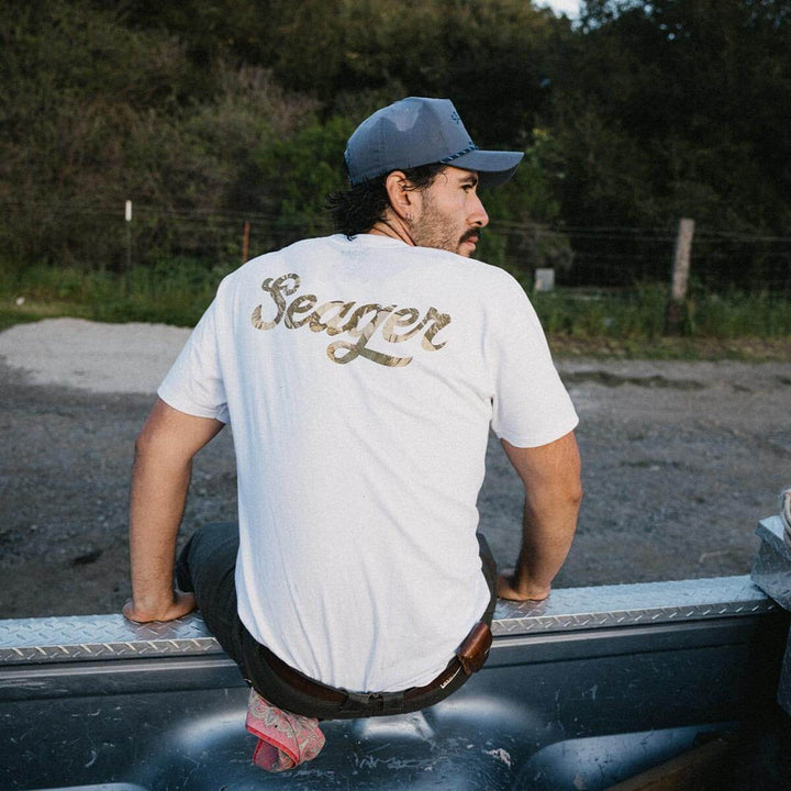 Seager Men's Russ Fill Tee - White - Sun Diego Boardshop