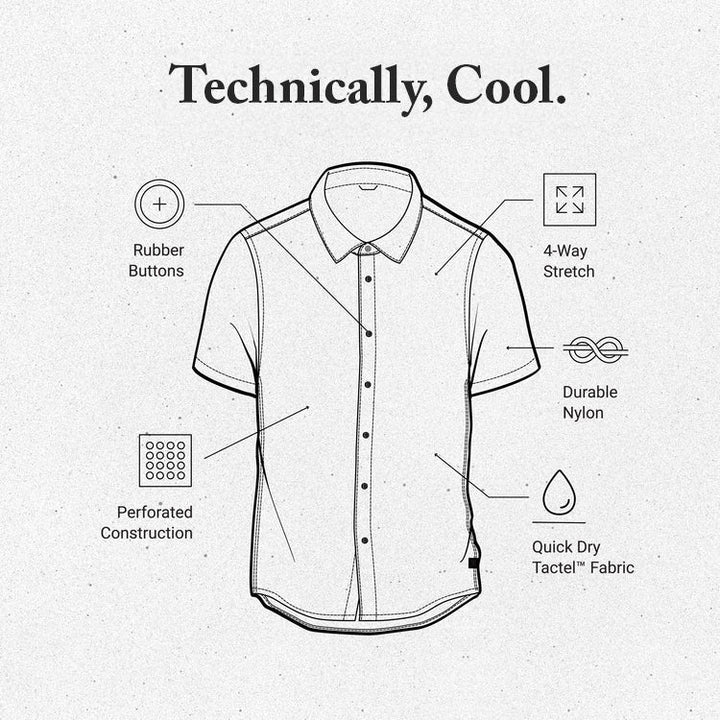 Roark Bless Up Breathable Stretch Shirt - Bone - Sun Diego Boardshop