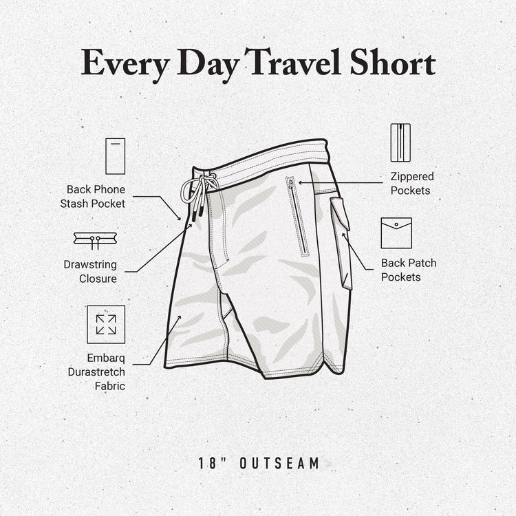 Roark Layover Traveler Shorts - Black - Sun Diego Boardshop