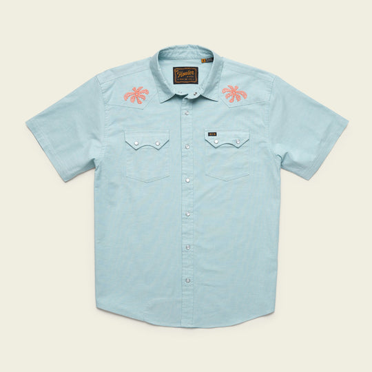 HOWLER BROS Crosscut Deluxe Shortsleeve Shirt -  NILE BLUE - Sun Diego Boardshop