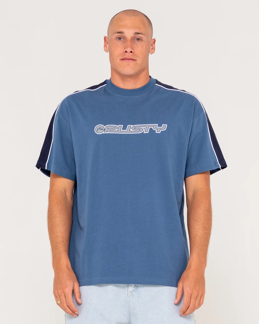 Rusty Men's Alonso Short Sleeve Tee - China Blue
