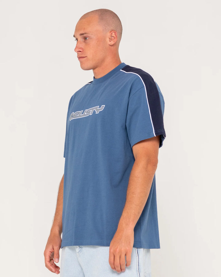 Rusty Men's Alonso Short Sleeve Tee - China Blue