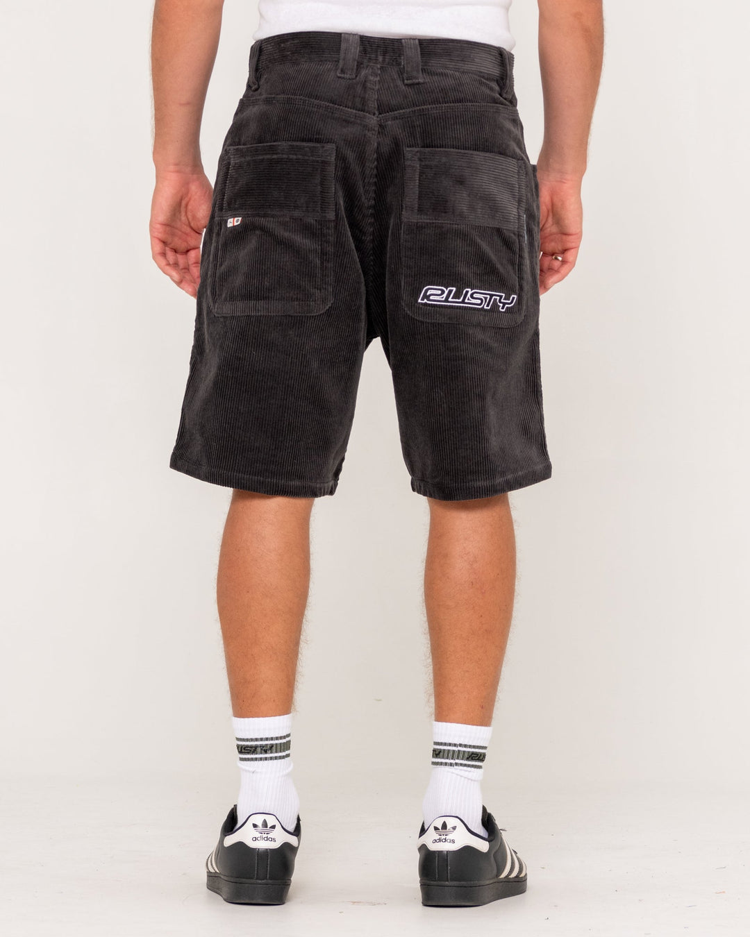 Rusty Men's Flip Daddy 22" Baggy Cord Short - Coal - Sun Diego Boardshop