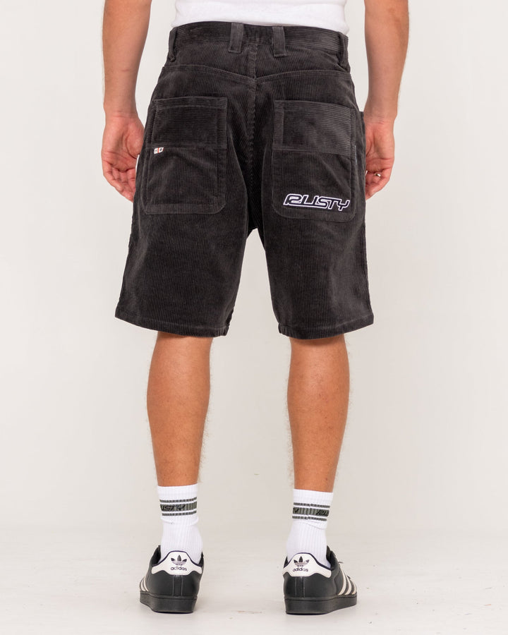 Rusty Men's Flip Daddy 22" Baggy Cord Short - Coal - Sun Diego Boardshop