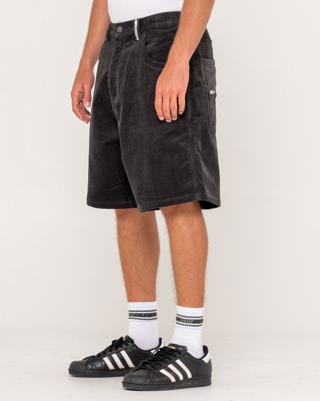 Rusty Men's Flip Daddy 22" Baggy Cord Short - Coal - Sun Diego Boardshop