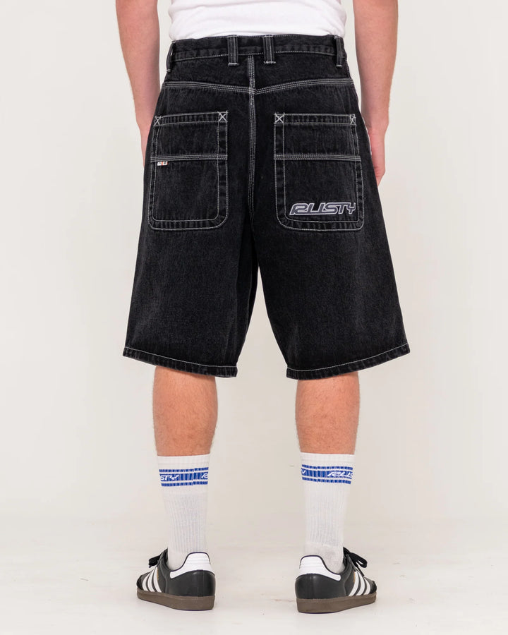 Rusty Flip Daddy Draggin Jort - Black Out - Sun Diego Boardshop