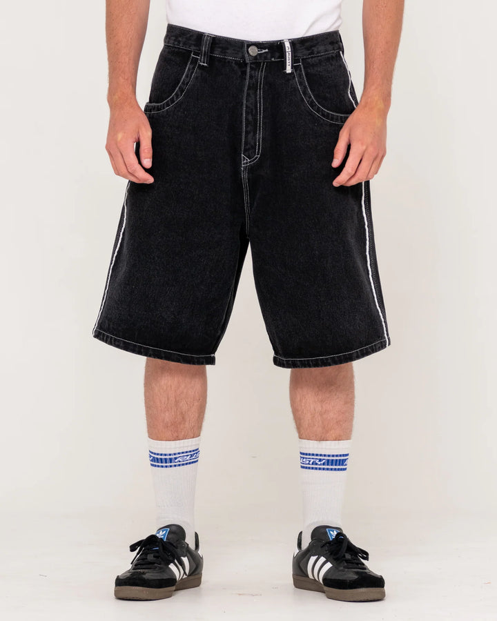 Rusty Flip Daddy Draggin Jort - Black Out - Sun Diego Boardshop