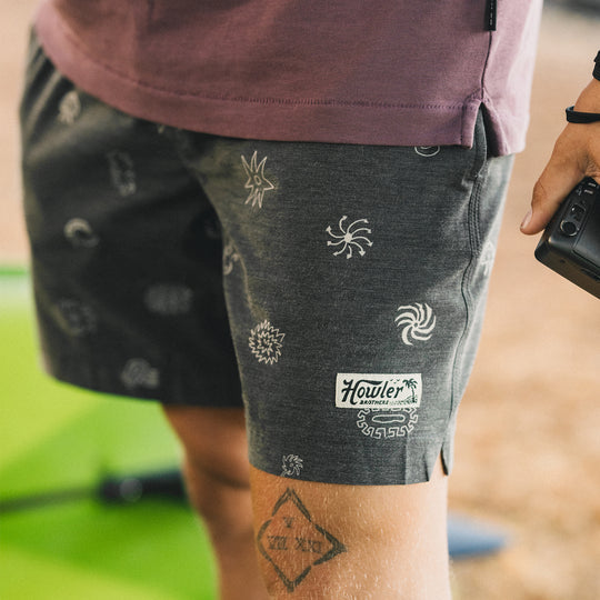 Howler Bros Deep Set Boardshorts 17" - Black - Sun Diego Boardshop