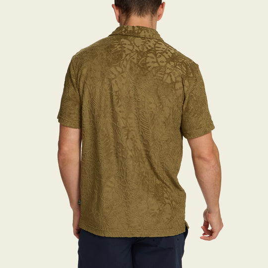 HOWLER BROS Plusherman Terry Polo - OLIVE - Sun Diego Boardshop