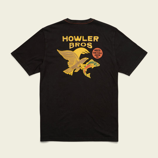 HOWLER BROS Osprey Prey Cotton Pocket T-Shirt - BLACK - Sun Diego Boardshop