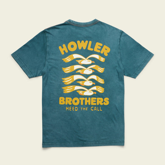 HOWLER BROS Flocka Seagulls Cotton T-Shirt - STORM - Sun Diego Boardshop