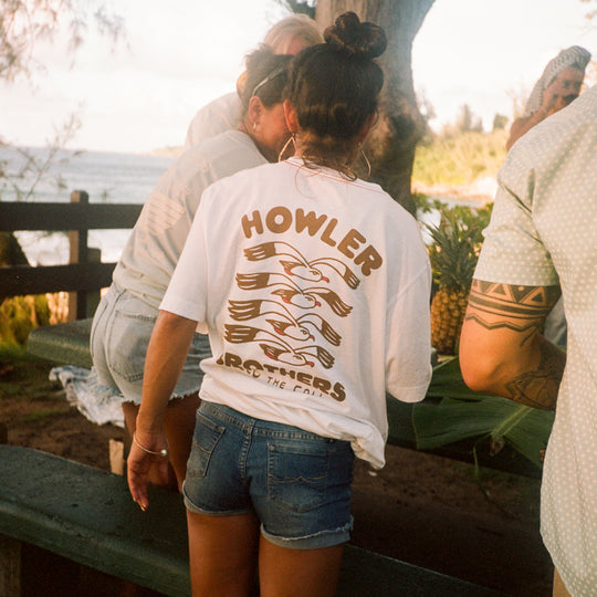 Howler Bros Flocka Seagulls Cotton T-Shirt - Vintage White - Sun Diego Boardshop