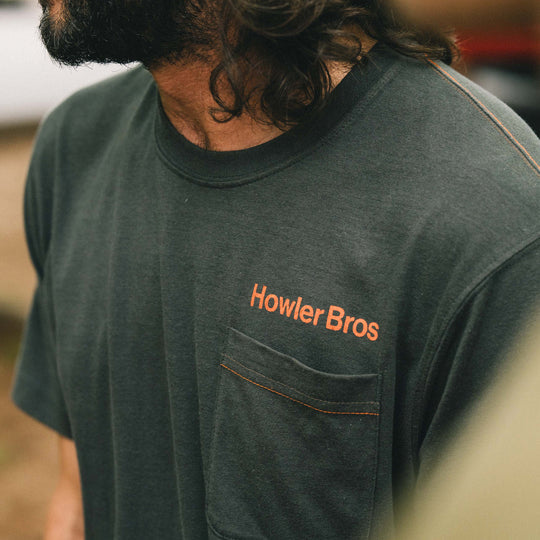 Howler Bros Pelican Postage Pocket T-Shirt - Antique Black - Sun Diego Boardshop