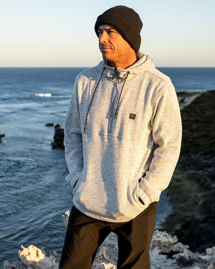 Billabong A/Div Boundary Hooded Half-Zip Pullover - GREY HEATHER - Sun Diego Boardshop