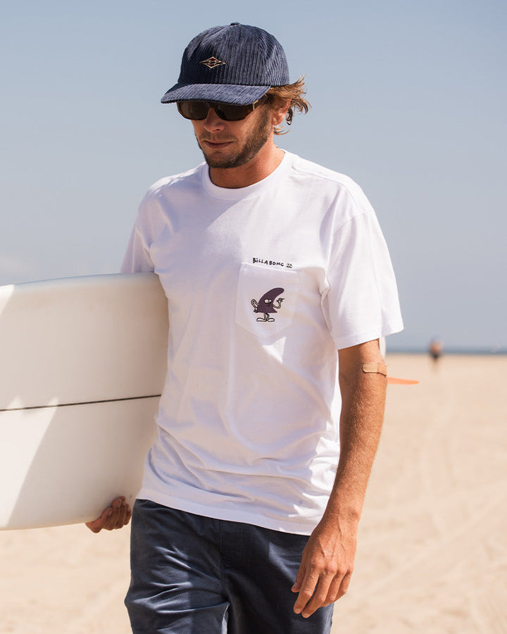 Billabong Funghi Pocket T-shirt - WHITE - Sun Diego Boardshop