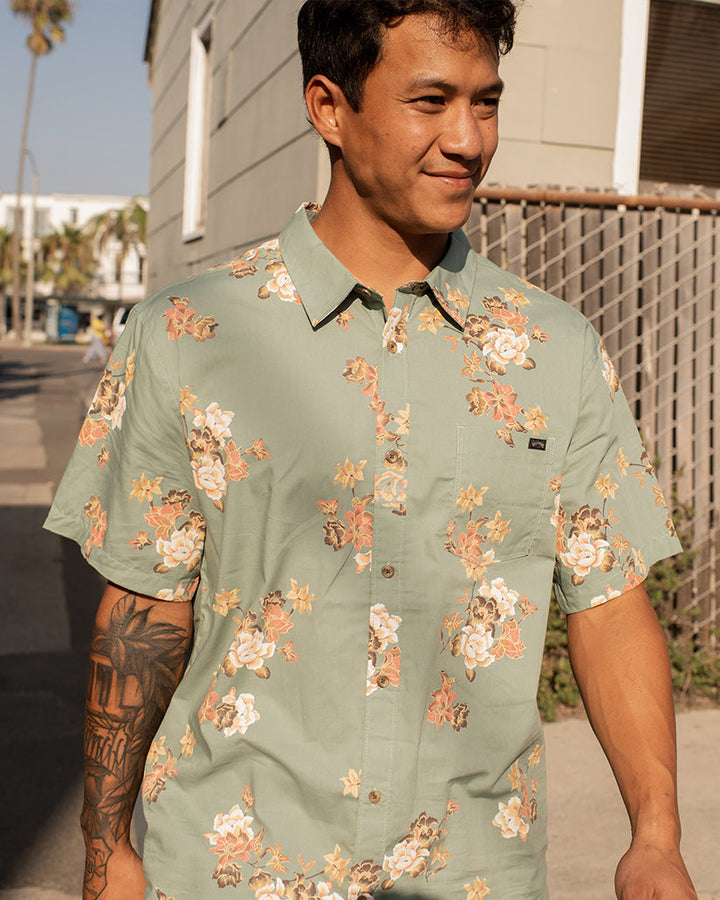 Billabong Sundays Mini Short Sleeve Shirt - SAGE - Sun Diego Boardshop