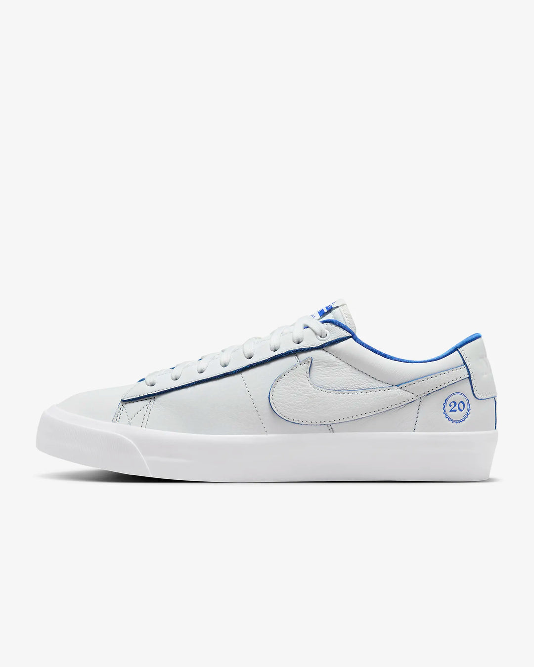 Nike SB Blazer Low Pro GT Premium - SUMMIT WHITE/GAME ROYAL - Sun Diego Boardshop