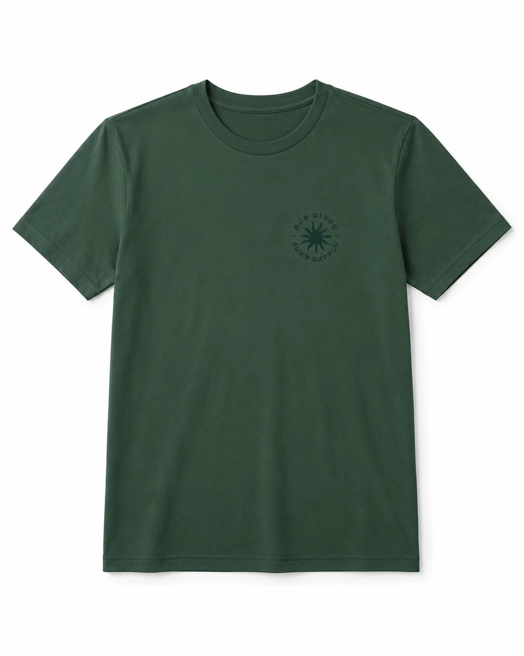 SunDiego Men's San Diego Surf Map Tee - Pigment Alpine Green