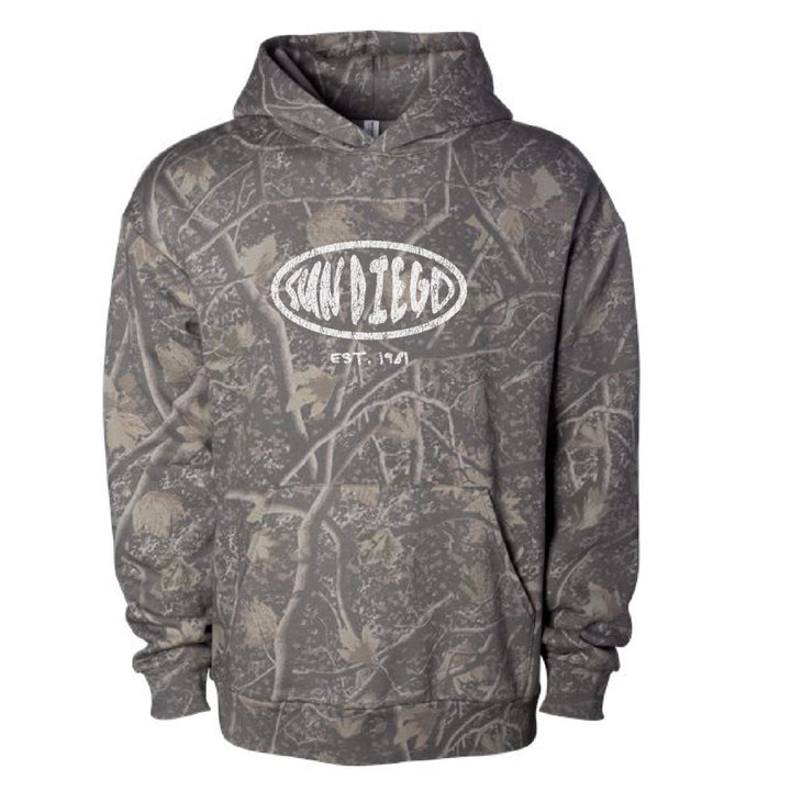 SunDiego Oval Deadwood Camo Sweatshirt - Camo/White