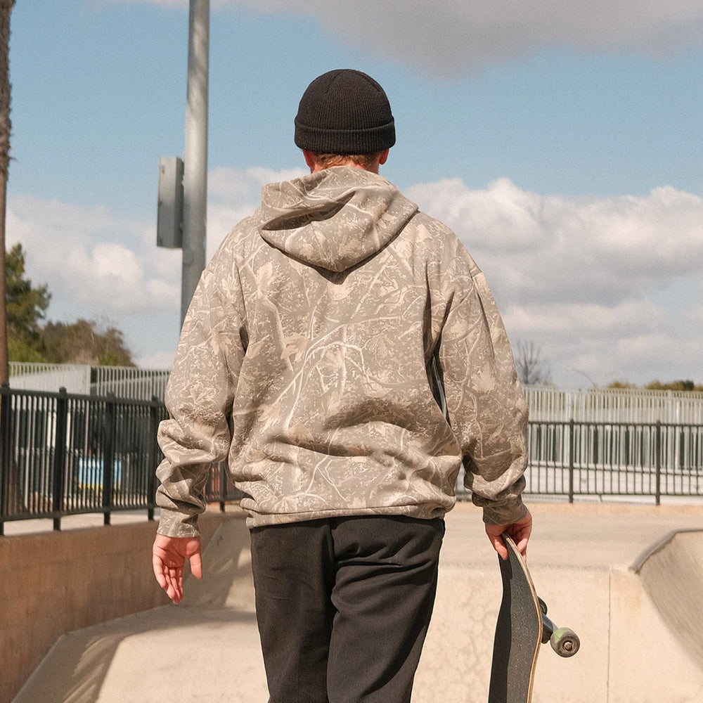SunDiego Oval Deadwood Camo Sweatshirt - Camo/White - Sun Diego Boardshop