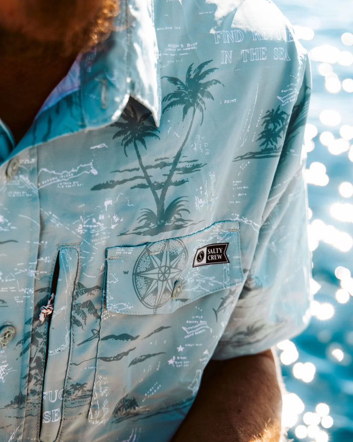 Salty Crew Seafarer Mackerel S/S Tech Woven - MACKEREL - Sun Diego Boardshop