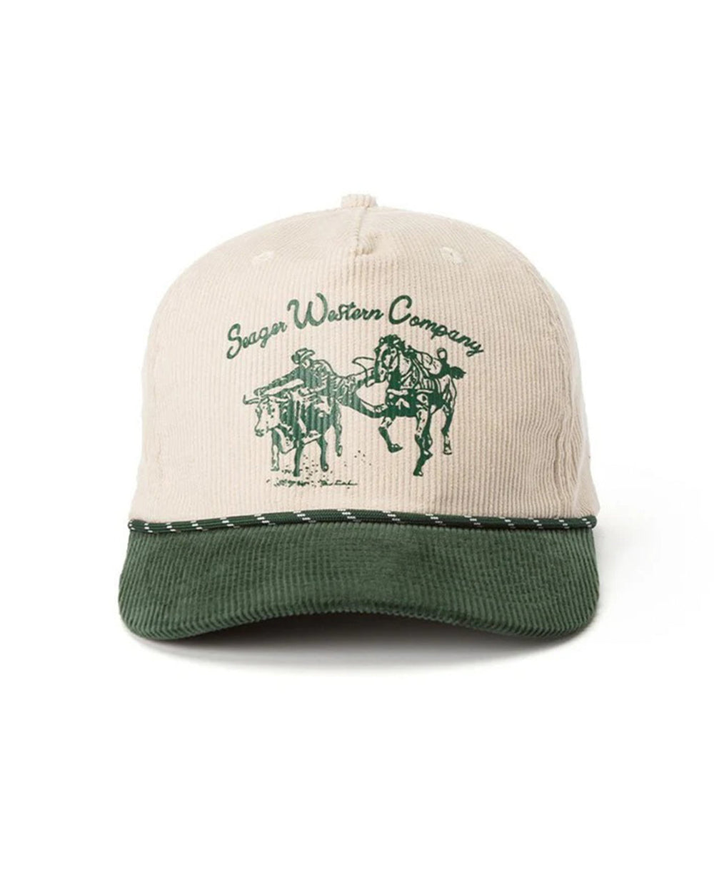Seager Los Rios Corduroy Snapback - Natural Green - Sun Diego Boardshop