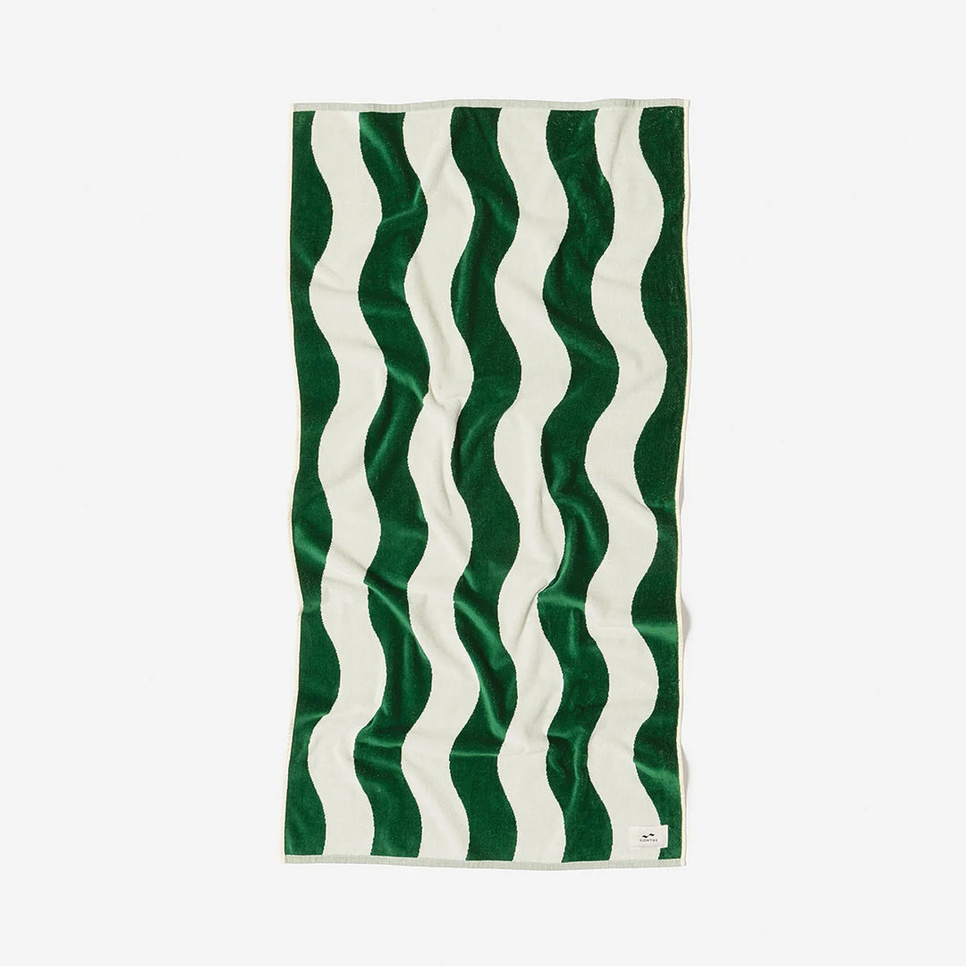 Slowtide Stripe Oversized Woven Towel - Kale - Sun Diego Boardshop
