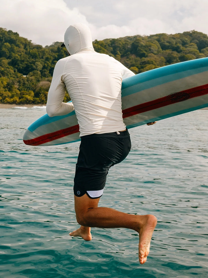 Free Fly Men's Pinnacle Hooded Rash Guard - Birch - Sun Diego Boardshop