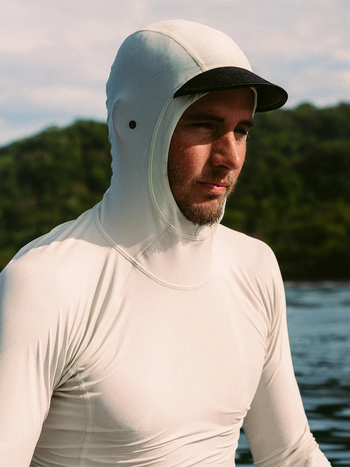 Free Fly Men's Pinnacle Hooded Rash Guard - Birch - Sun Diego Boardshop