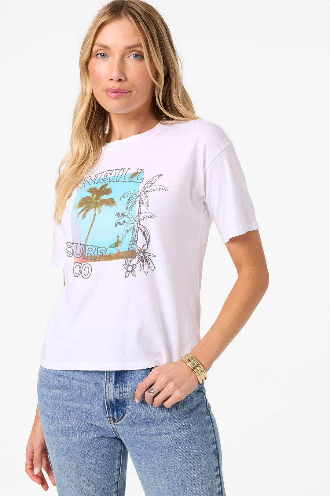 O`Neill Doodles Easy Tee - White - Sun Diego Boardshop