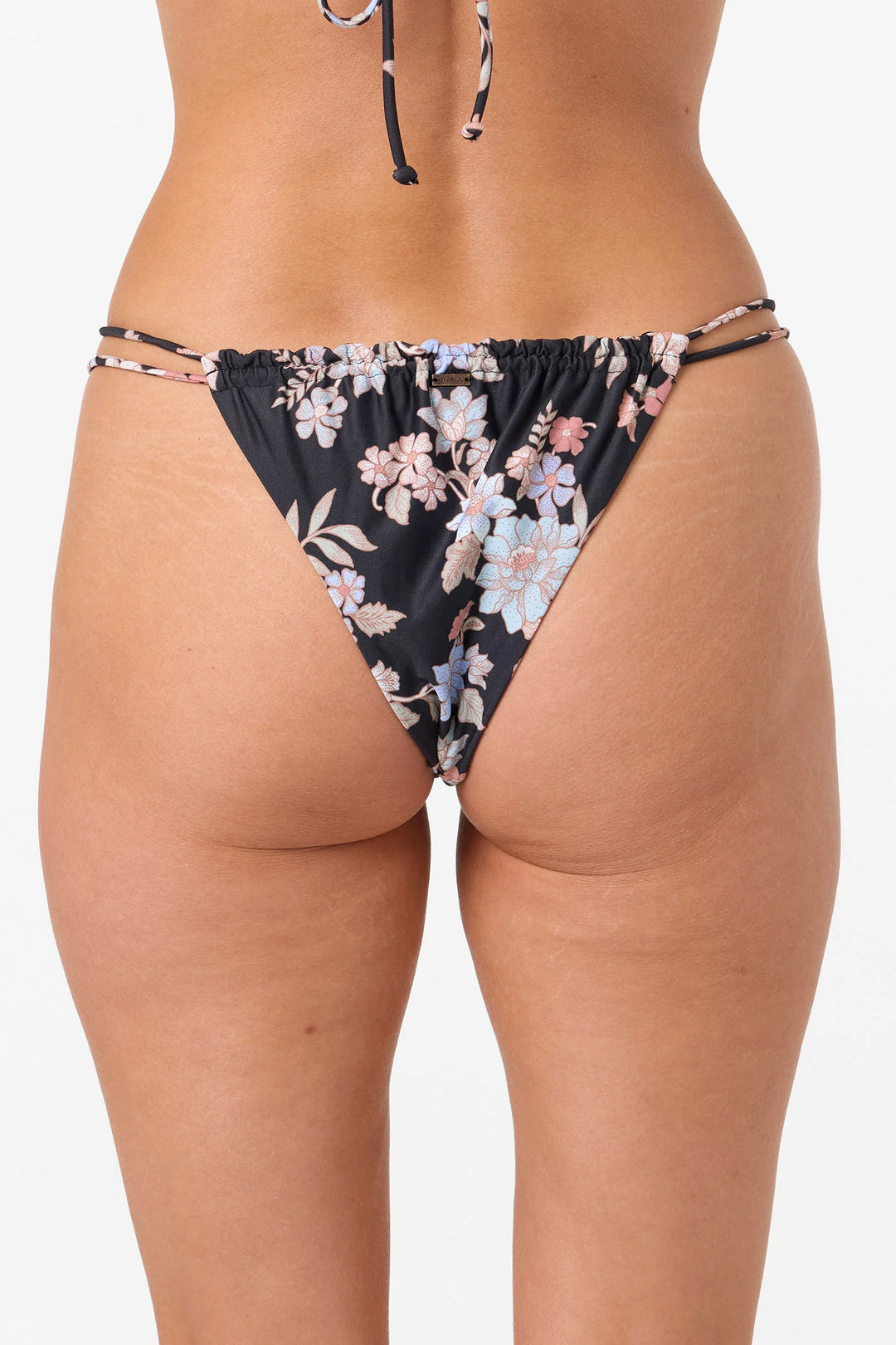 O`Neill Bali Floral Palos Verdes Skimpy Bottoms - Black - Sun Diego Boardshop