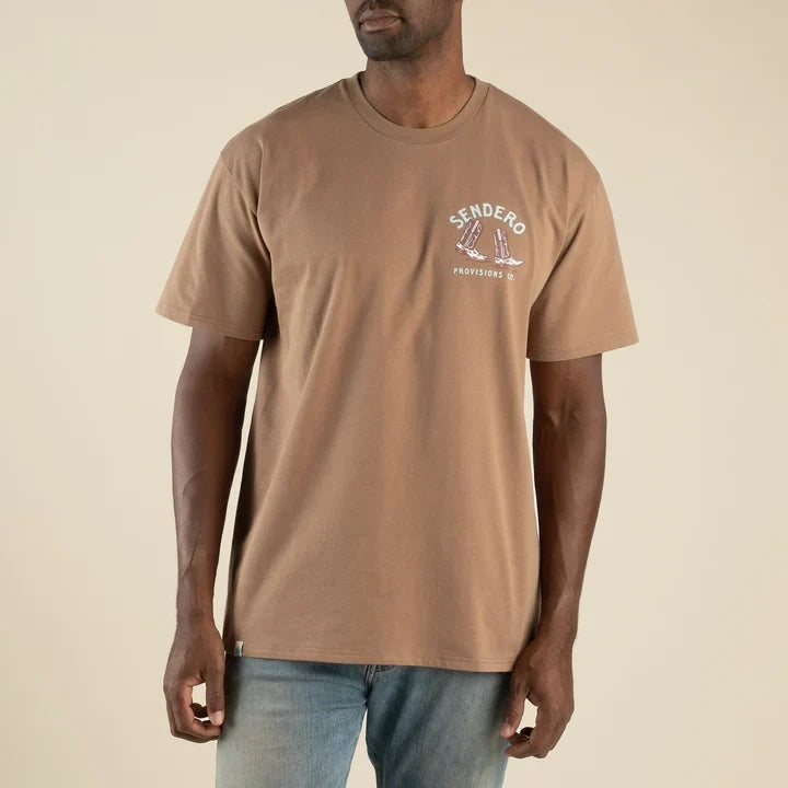 Sendero Men's High Stepper Vintage T-Shirt - Light Brown - Sun Diego Boardshop