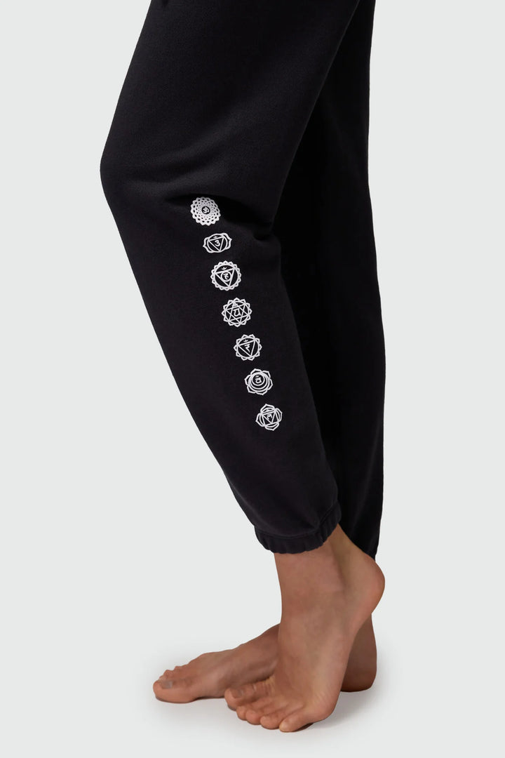 Spiritual Gangster Chakra Luna Sweatpant - Vintage Black - Sun Diego Boardshop