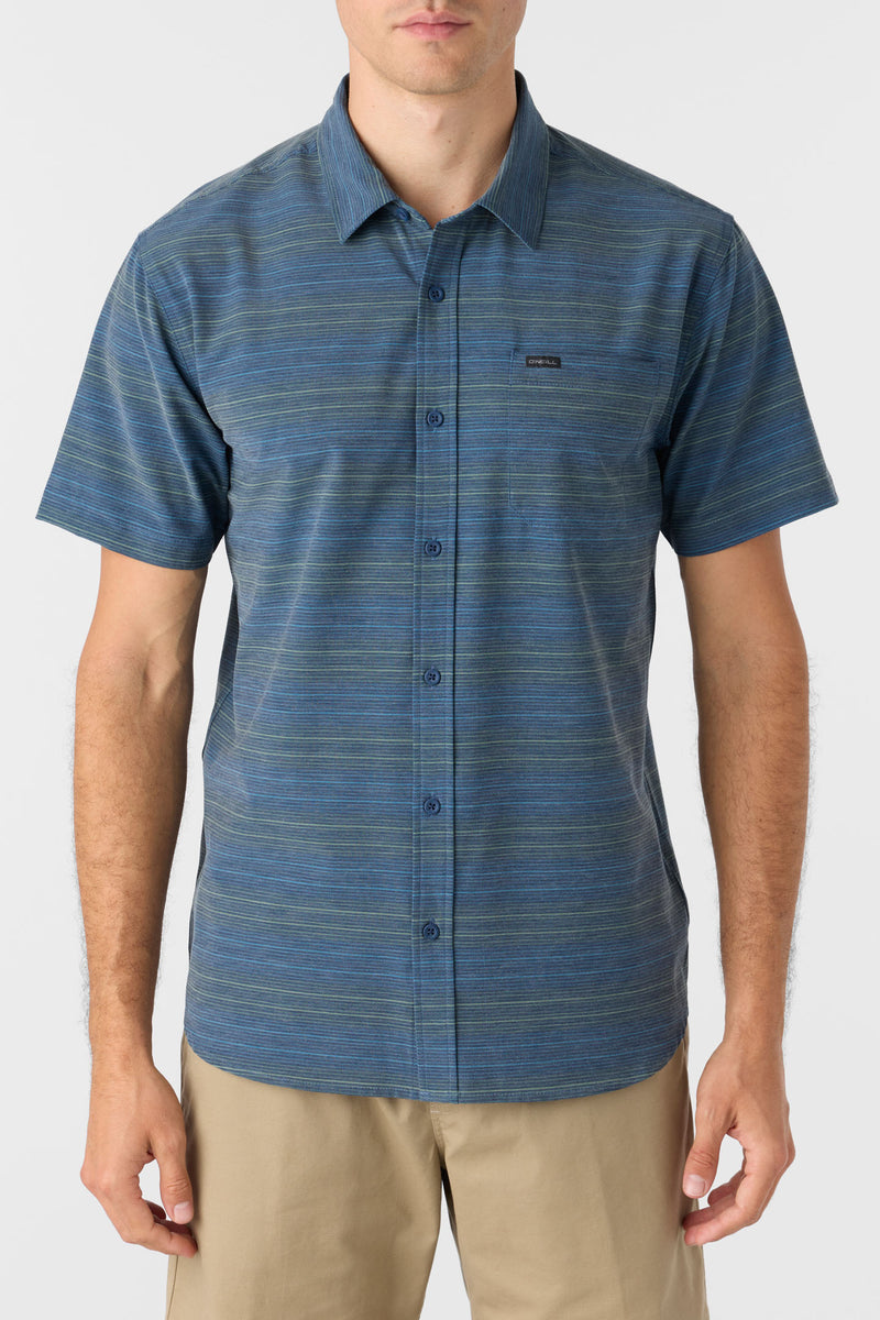 ONeill TRVLR UPF TRAVERSE STRIPE STANDARD FIT SHIRT - NAVY - Sun Diego Boardshop