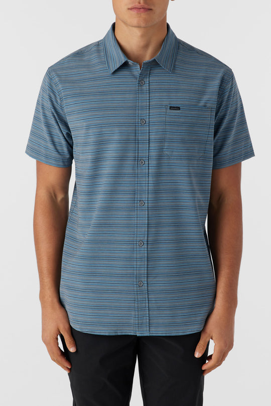 O`Neill TRVLR UPF TRAVERSE STRIPE STANDARD FIT SHIRT - GREY - Sun Diego Boardshop