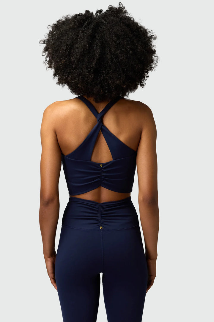 Spiritual Gangster Everly Twist Back Bra - Midnight Navy - Sun Diego Boardshop