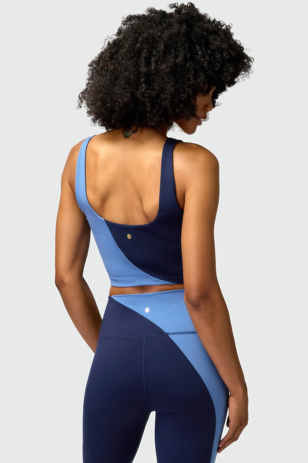 Spiritual Gangster Indie Color Block Crop Tank - Midnight Navy - Sun Diego Boardshop