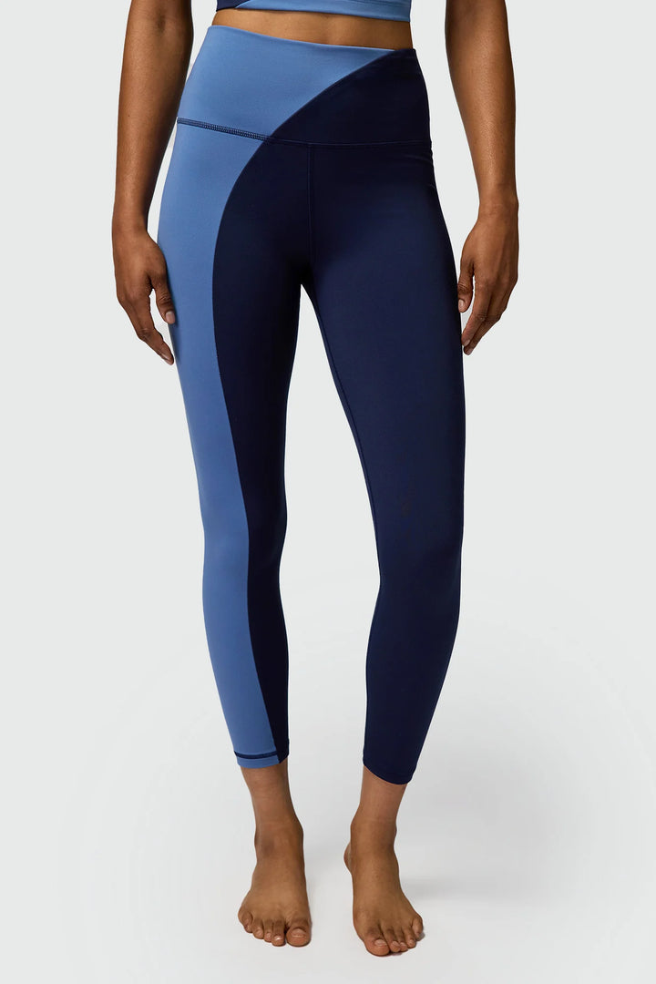 Spiritual Gangster Zoe Colorblock 78 Legging - Midnight Navy Pacific Blue - Sun Diego Boardshop