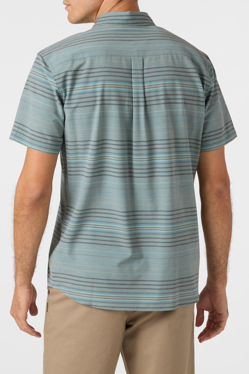 O'Neill TRVLR UPF TRAVERSE STRIPE STANDARD FIT SHIRT - SAGE - Sun Diego Boardshop
