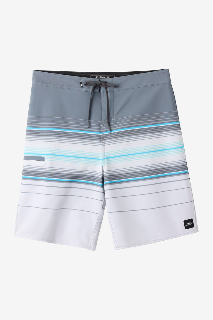 O'Neill HYPERFREAK HEAT STRIPE 21" BOARDSHORTS - GREY - Sun Diego Boardshop