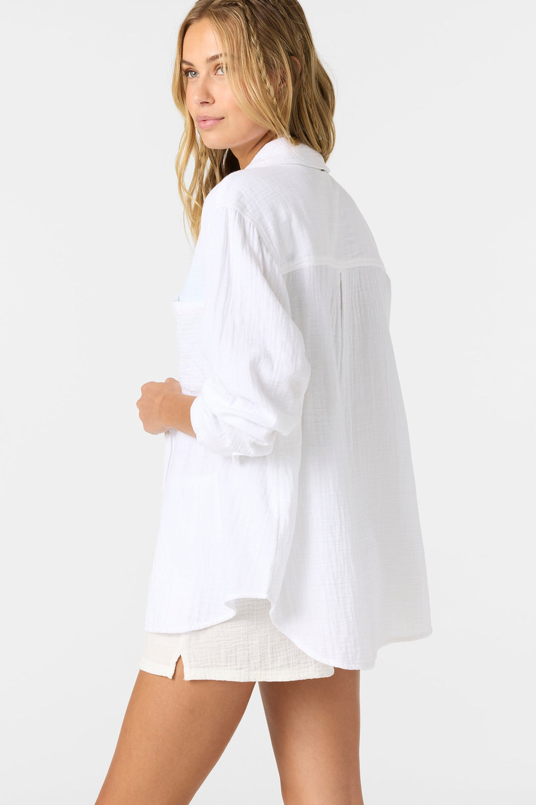 O'Neill LENI RELAXED LONG SLEEVE TOP - WHITE - Sun Diego Boardshop