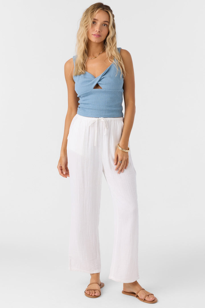 O'Neill BRENDA CRINKLE DOUBLE GAUZE BEACH PANTS - WHITE - Sun Diego Boardshop