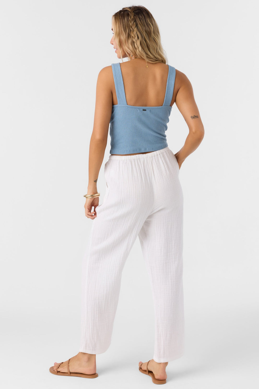 O'Neill BRENDA CRINKLE DOUBLE GAUZE BEACH PANTS - WHITE - Sun Diego Boardshop