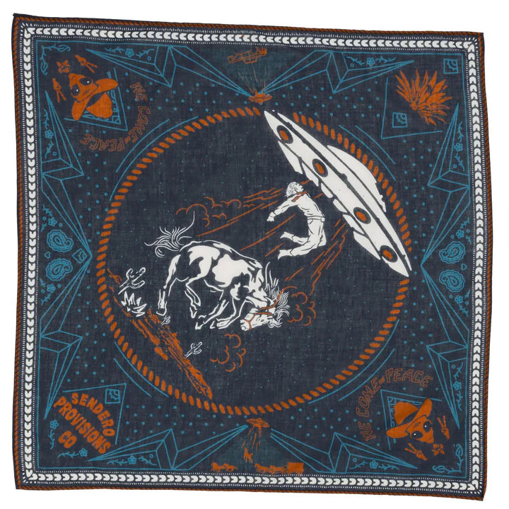 Sendero CHARROS & ALIENS BANDANA - NAVY - Sun Diego Boardshop