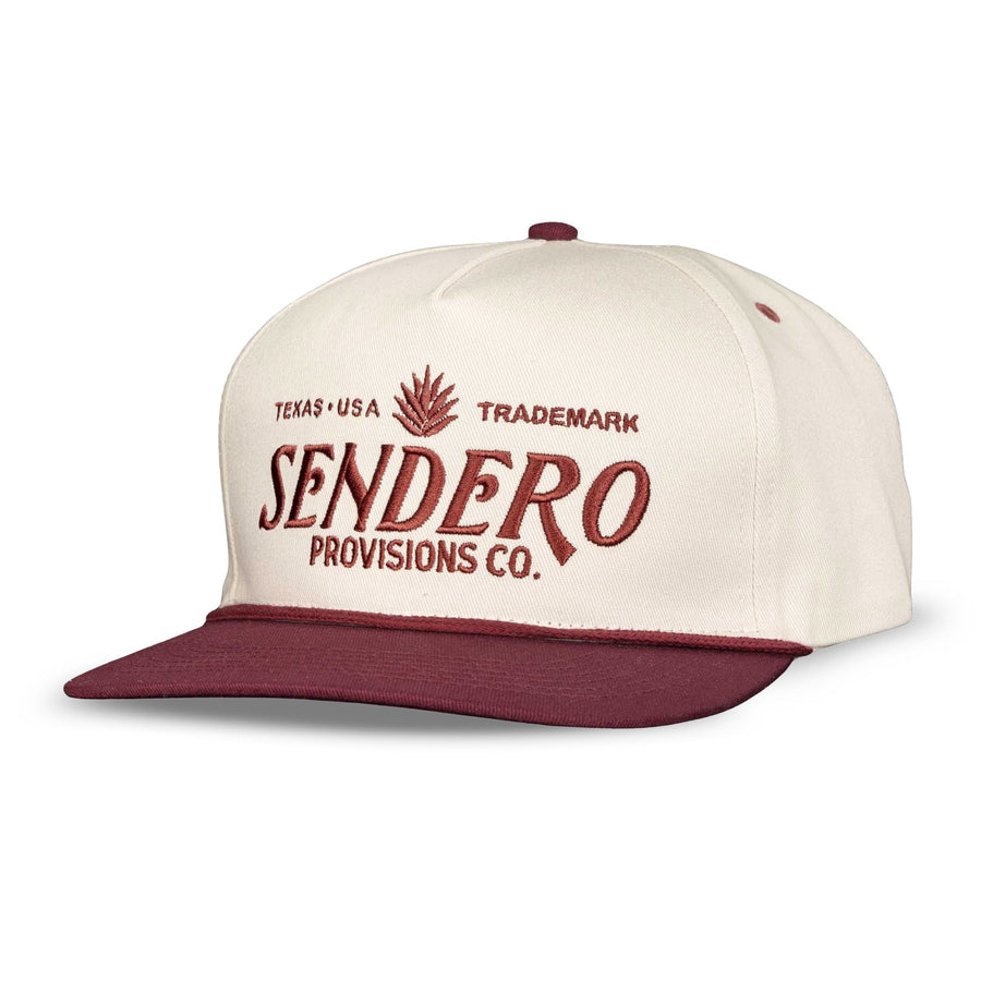 Sendero Logo Hat - Cream/Maroon - Sun Diego Boardshop