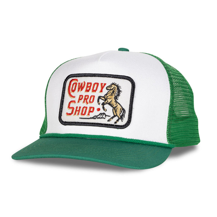 Sendero Cowboy Pro Shop Hat - White/Green - Sun Diego Boardshop