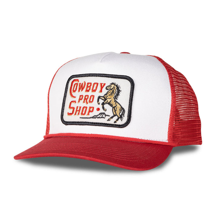 Sendero Cowboy Pro Shop Hat - White/Red - Sun Diego Boardshop