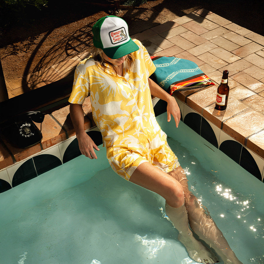 Sendero Cowboy Pro Shop Hat - White/Green - Sun Diego Boardshop