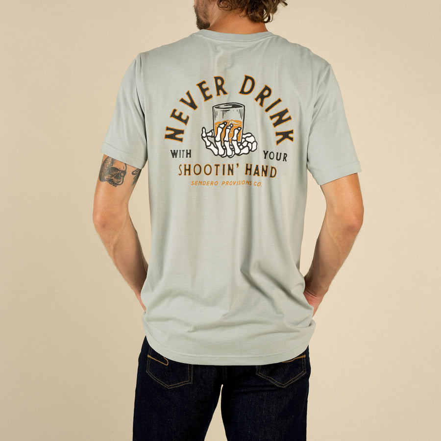 Sendero Shootin' Hand T-Shirt - Big Sky Blue - Sun Diego Boardshop