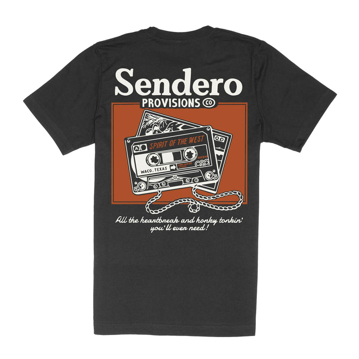Sendero Men's Cassette Tape T-Shirt - Black - Sun Diego Boardshop